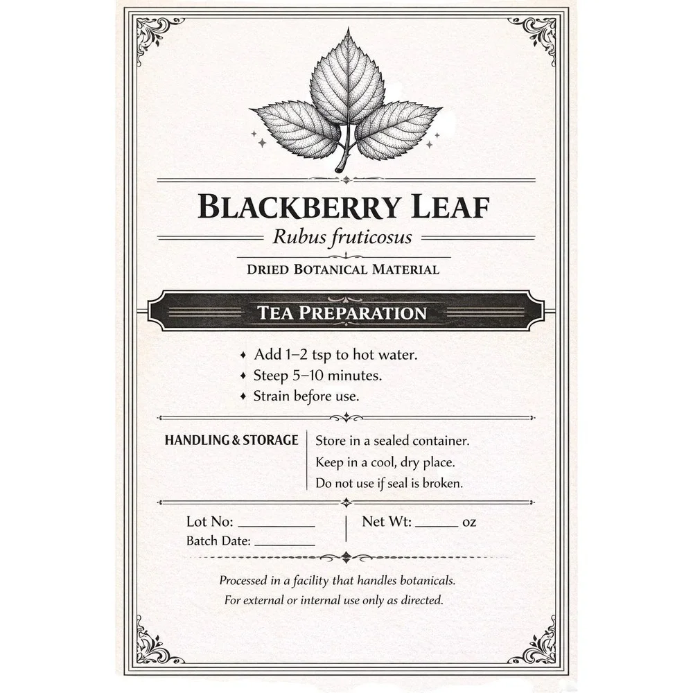 Blackberry Leaf Herbal Tea | Loose Leaf Caffeine-Free Herbal Infusion
